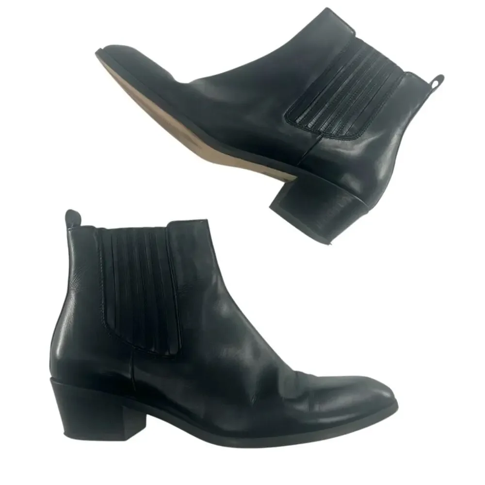 J. Crew black Chelsea boots leather sz 7